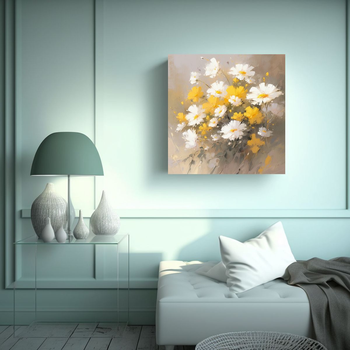 GENERICO - Tela En Bastidor Creativa Simétrica Pintura De 60x60 Cm