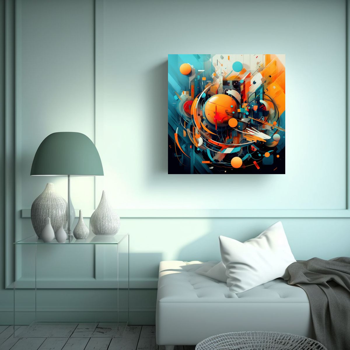 GENERICO - Arte Sublimado Equilibrio Pintura Digital 90x90 Cm