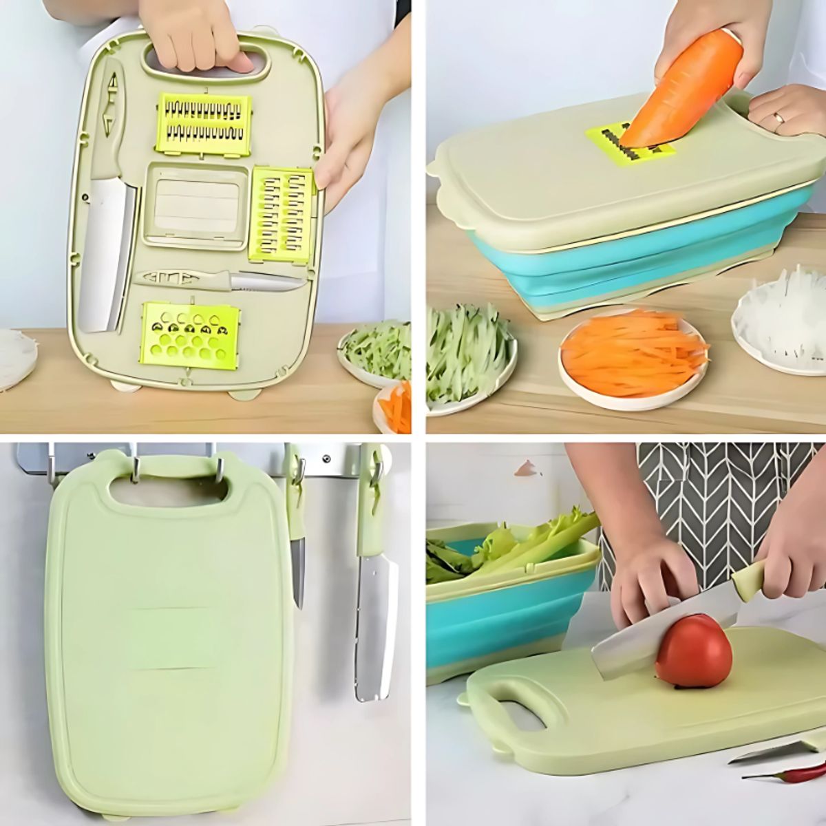 BELIDASHOP - Bandeja Tabla De Cocina 9 En 1 + 3 Recipientes Herméticos