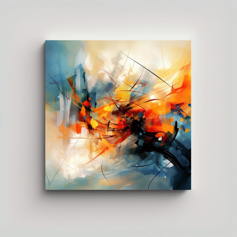 GENERICO - Arte De Pared Abstracto Para Cocina Slendi Suiswap 60x60 Cm