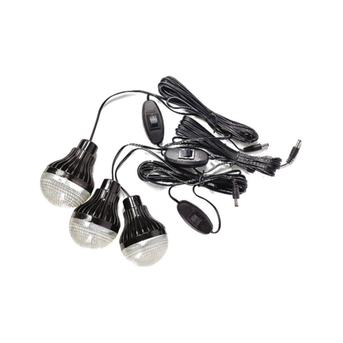 NOVYSTOR - KIT SOLAR PARA CAMPING Y EMERGENCIAS USB 3 AMPOLLETAS