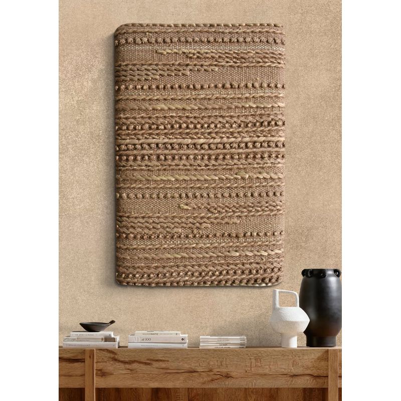 GENERICO - Cuadro Decorativo de Yute - Algodón 60x90 cm Arantes Khaki