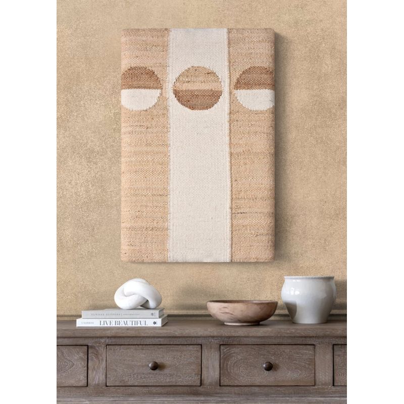 GENERICO - Cuadro Decorativo de Yute - Lana 60x90 cm Plover
