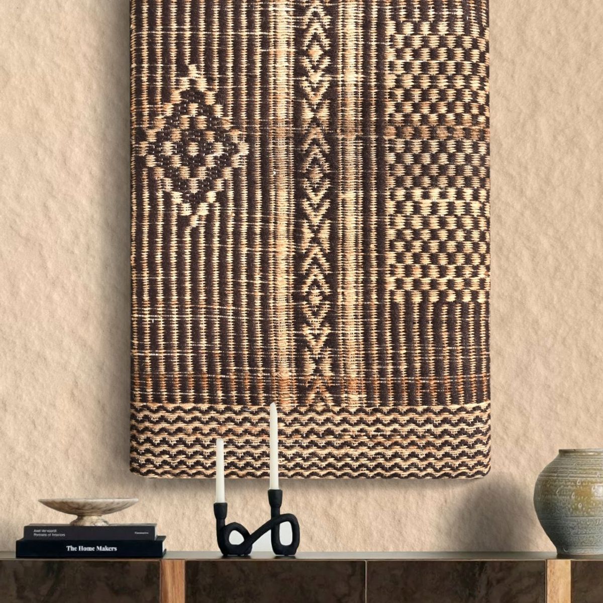 GENERICO - Cuadro Decorativo de Yute - Algodón 60x90 cm Crestmark