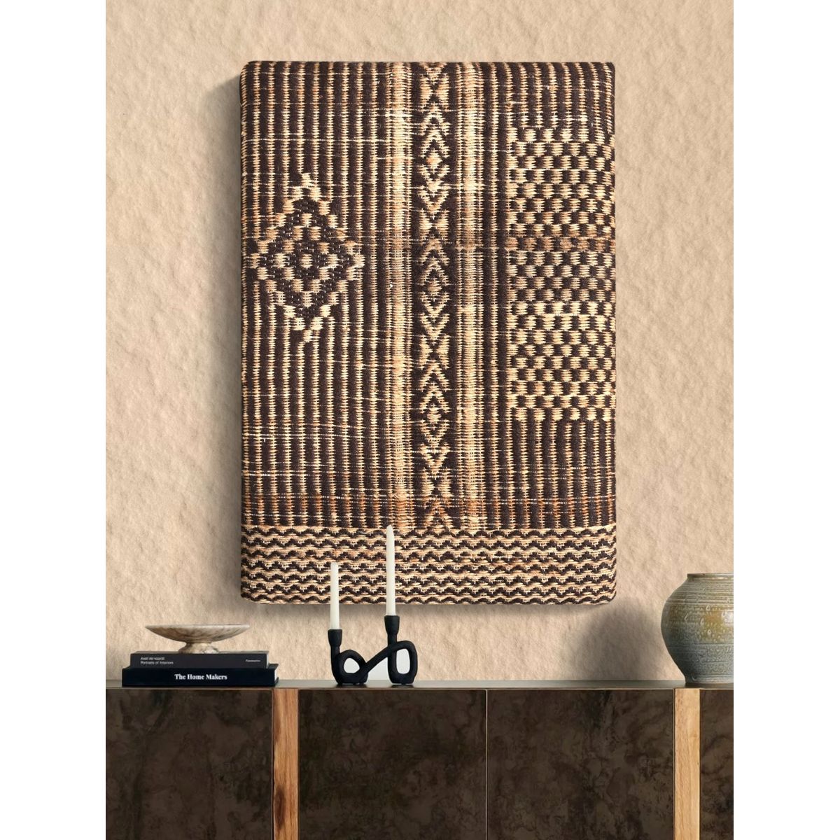 GENERICO - Cuadro Decorativo de Yute - Algodón 60x90 cm Crestmark