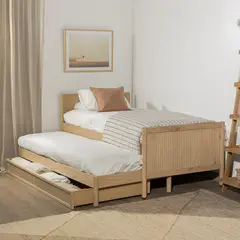 AMOBLE - Cama Nido Storage Leo Madera Amoblé