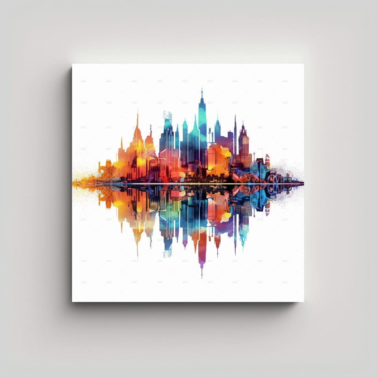 GENERICO - Pinturas Decorativas De La Ciudad Colorida Calma 70x70 Cm