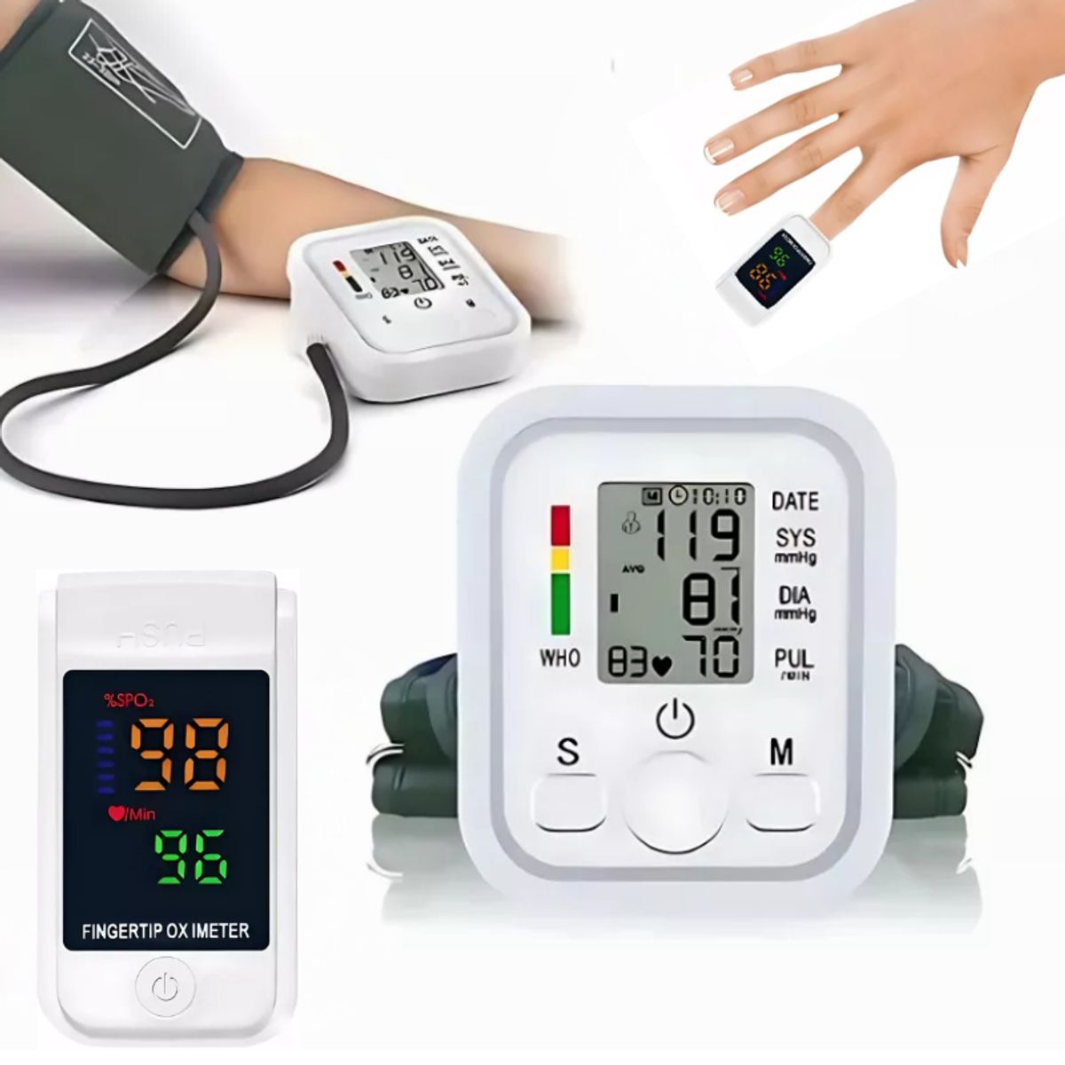 BELIDASHOP - Pack Oxímetro Saturómetro + Tensiómetro Medidor De Presión