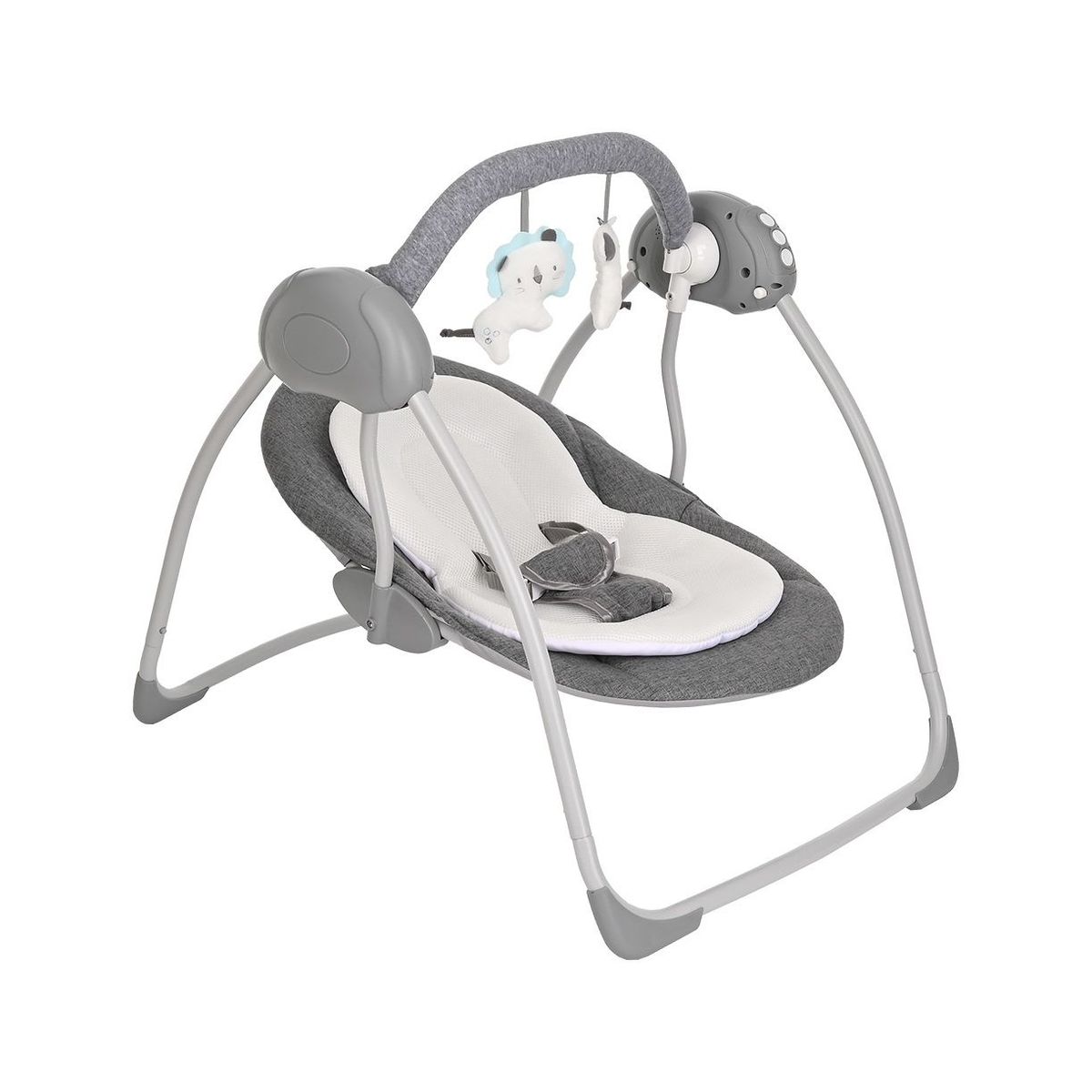 BBQOOL - Silla Nido Columpio Electrónica Swing Gris