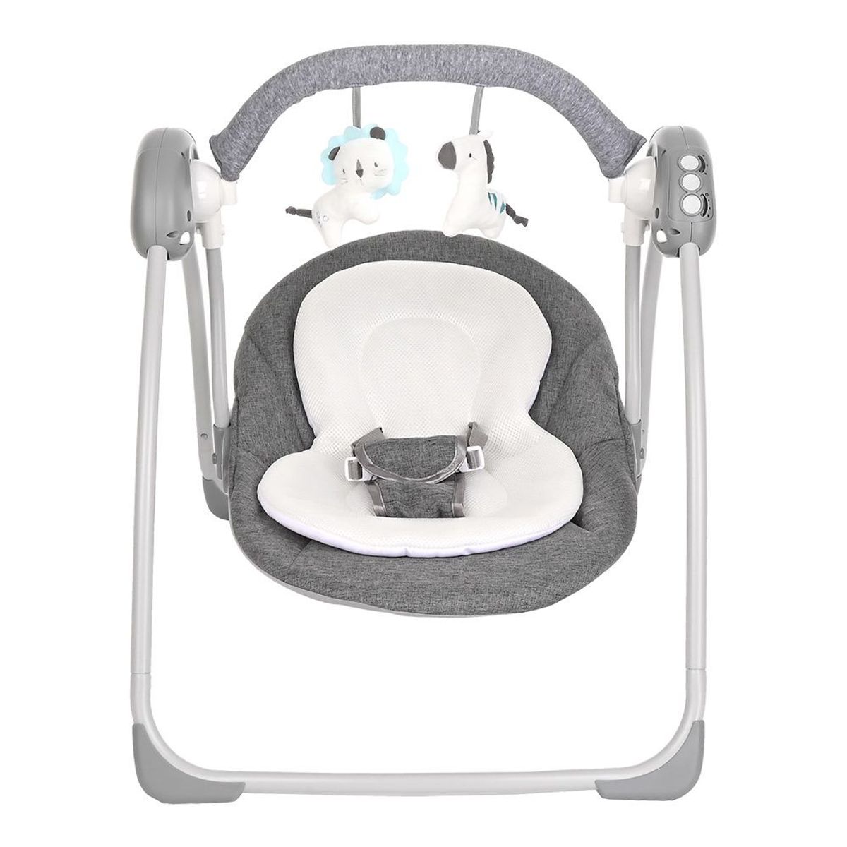 BBQOOL - Silla Nido Columpio Electrónica Swing Gris