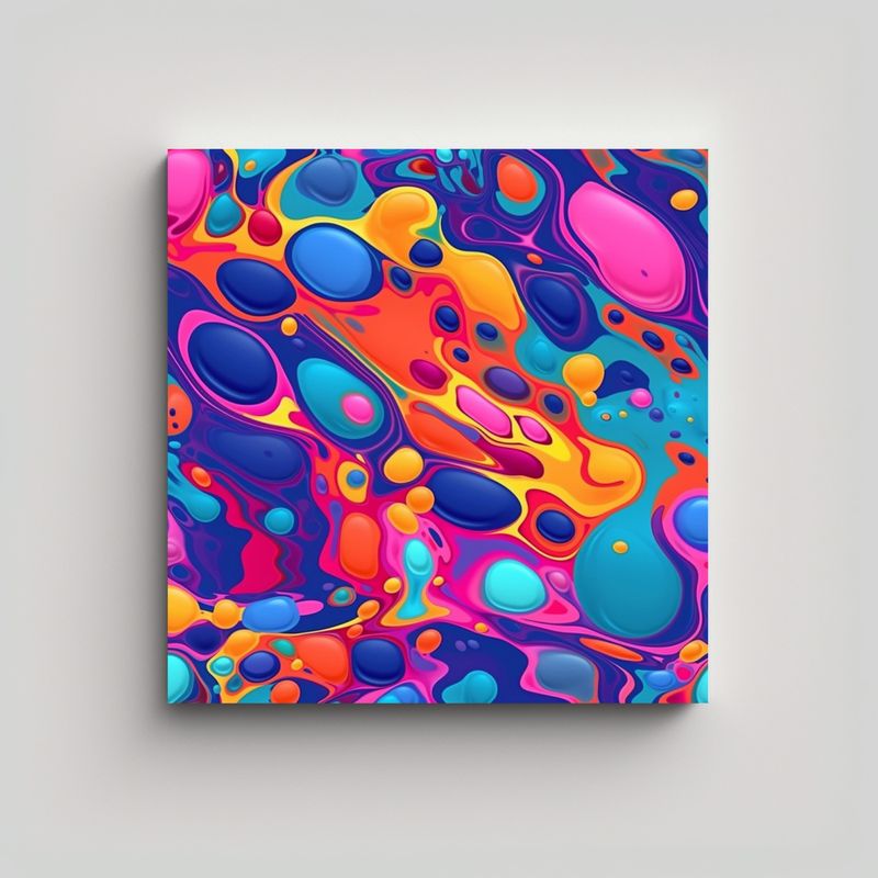 GENERICO - Pinturas Decorativas Multicolores Con Estilo De 50x50 Cm
