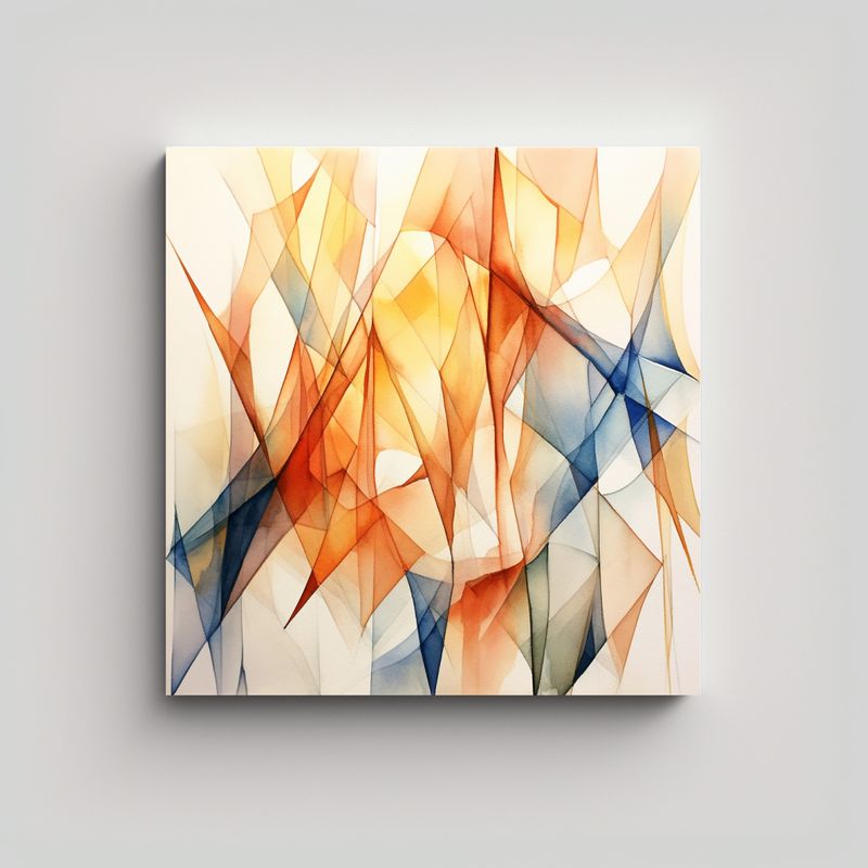 GENERICO - Cuadro De Lienzo Estilo Galería Líneas 90x90 Cm
