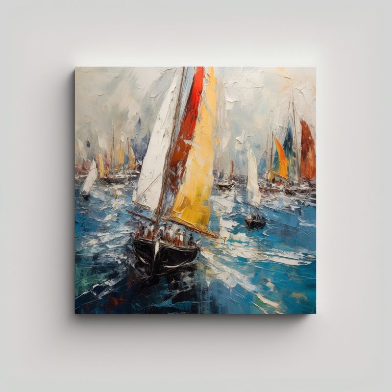 GENERICO - Pintura En Bastidor De Estilo Neoexpresionismo 80x80 Cm