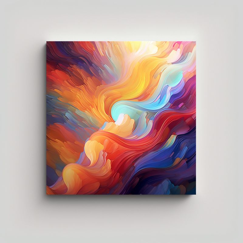 GENERICO - Cuadro Decorativo Digital Con Hermosos Colores 90x90 Cm