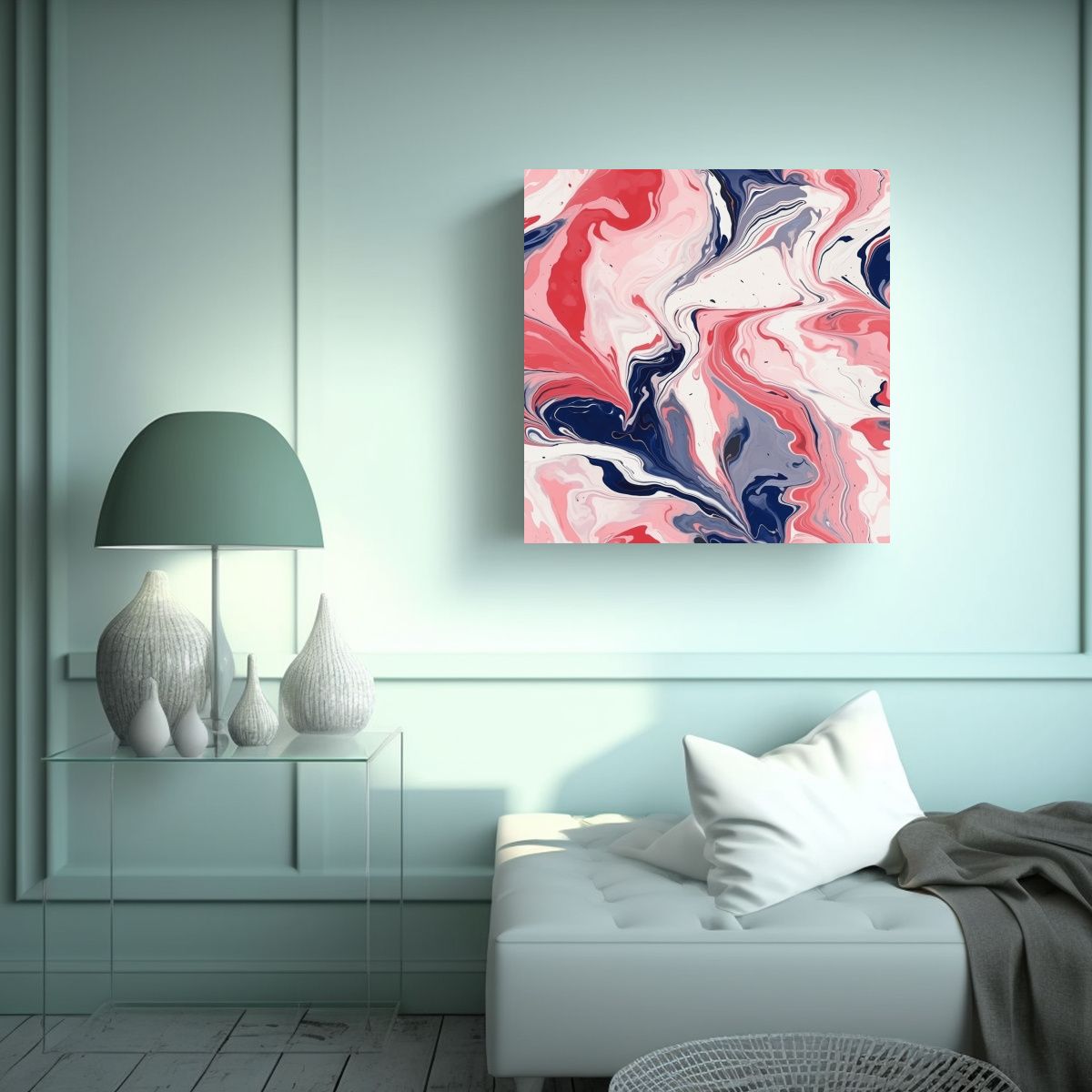 GENERICO - Cuadro Decorativo Textura Mármol Alta Calidad 60x60 Cm