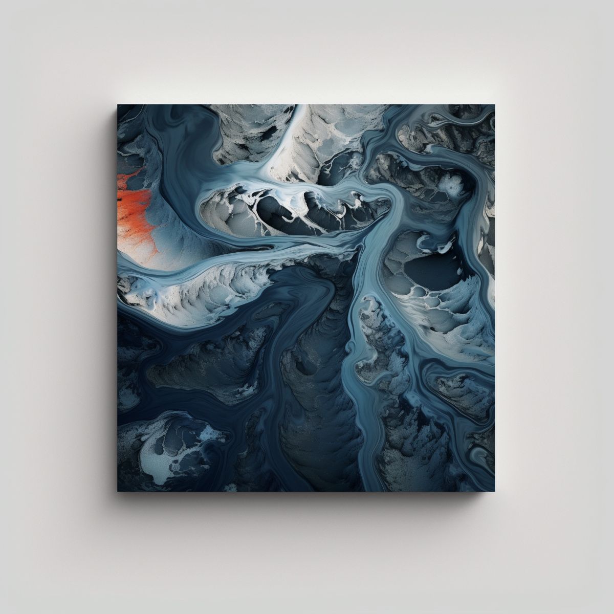 GENERICO - Pintura Abstracta De Pared Urbana Desde Lo Alto 50x50 Cm