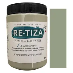 RETIZA - Pintura Tizada/Vintage VERDE OLIVA 1 kilo. base agua mate decorativa