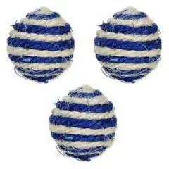 METALFER - Pelota Para Rascar Gatos Juguete Ecológico AZUL