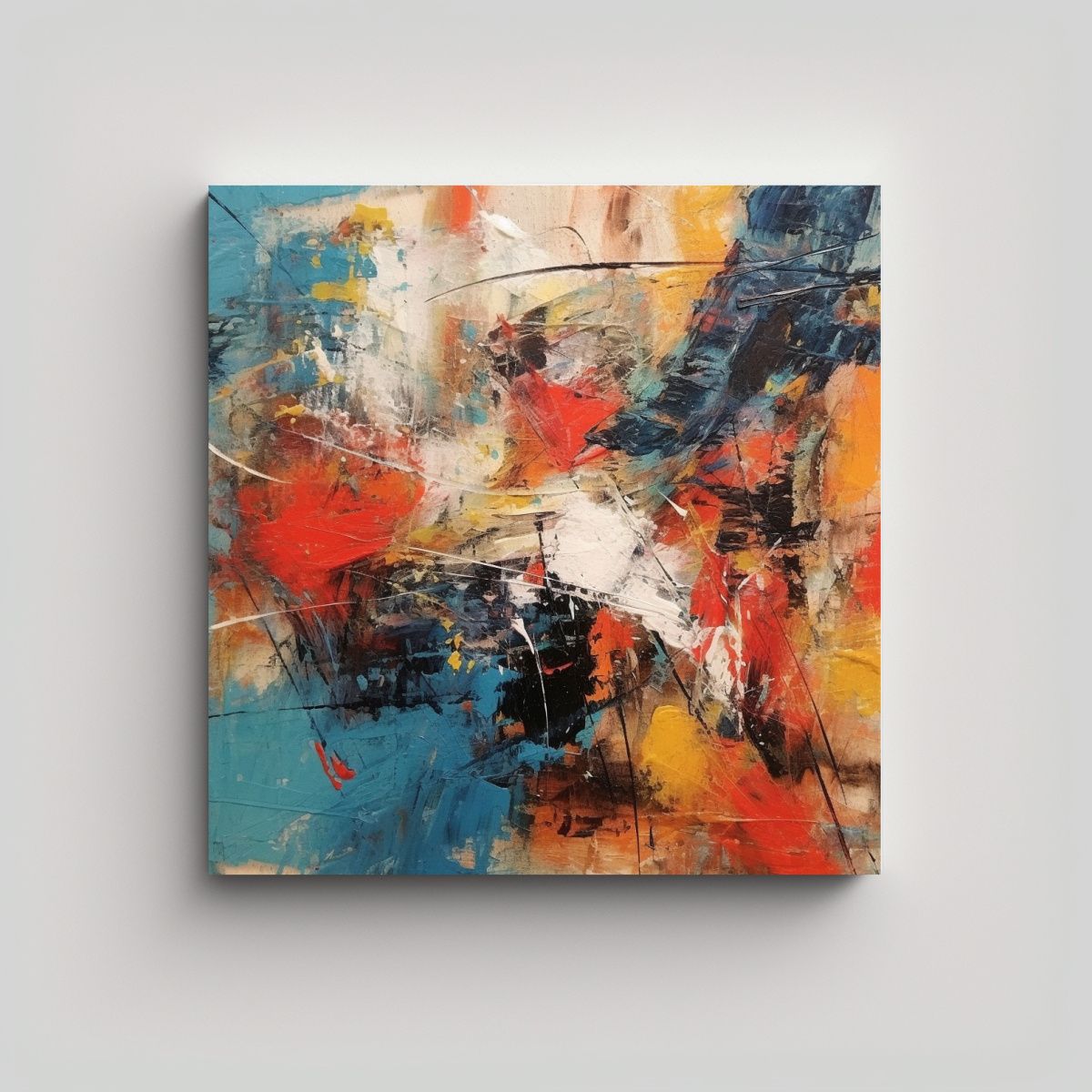 GENERICO - Cuadro Abstracto De Alta Calidad Efecto Visual An 50x50 Cm