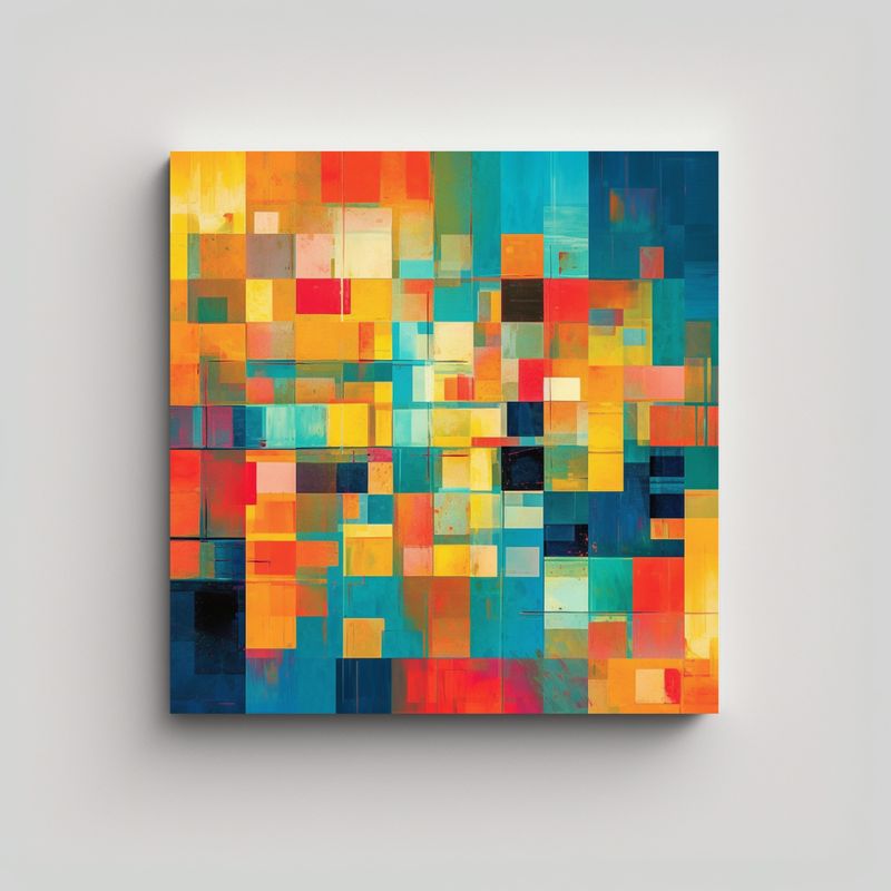 GENERICO - Pinturas Decorativas Acuarela Pop Art En Lienzo 70x70 Cm