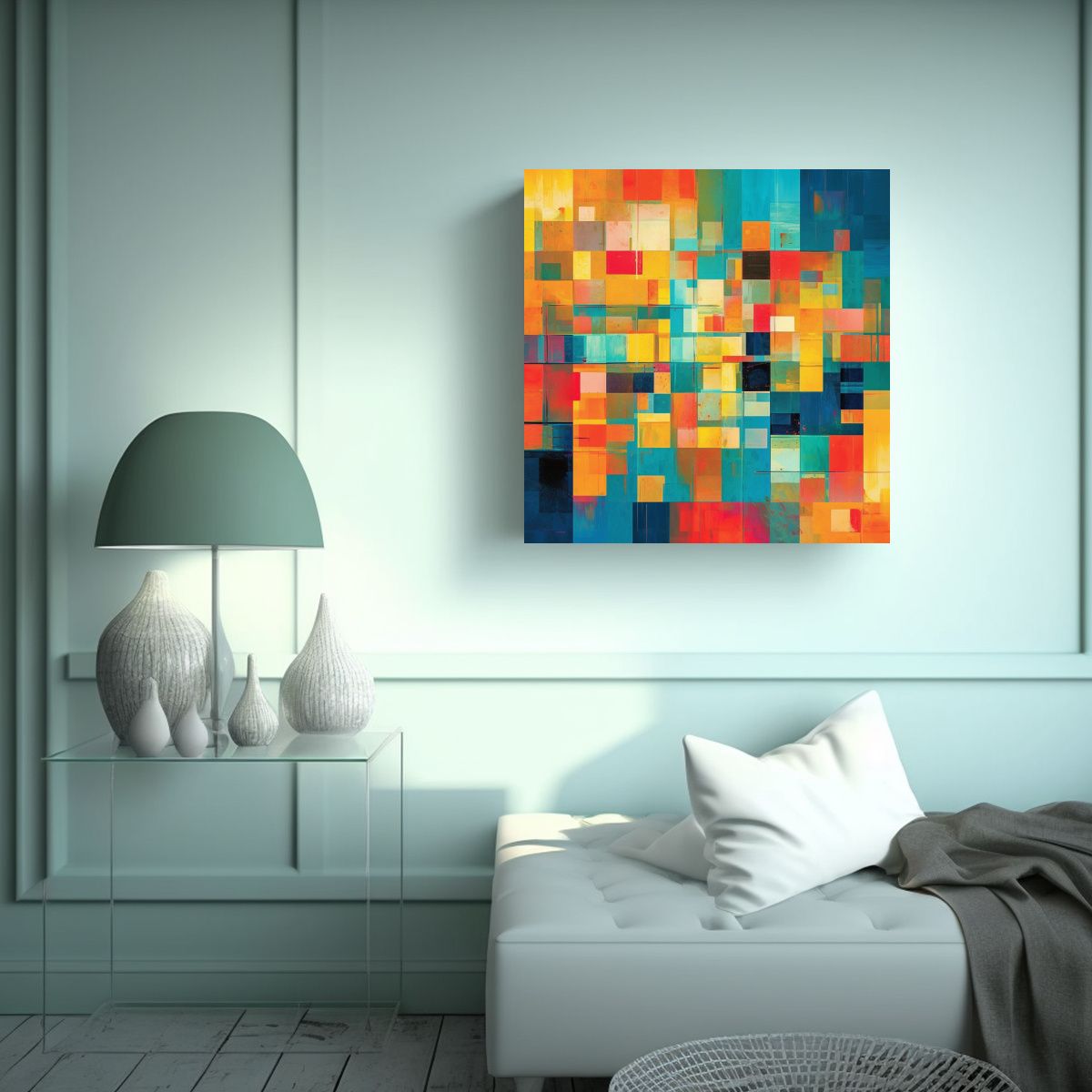 GENERICO - Pinturas Decorativas Acuarela Pop Art En Lienzo 50x50 Cm