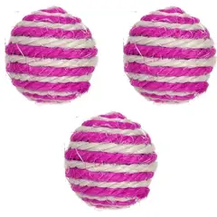 METALFER - Pelota Para Rascar Gatos Juguete Ecológico FUCSIA