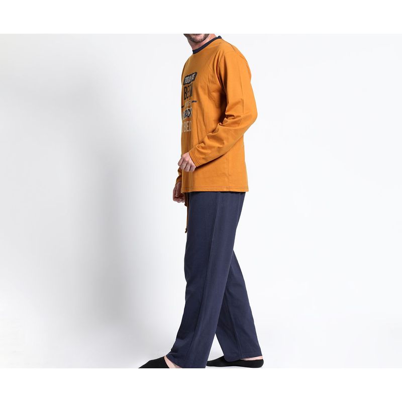 KOTTING - Pijama Largo Hombre Jersey Print