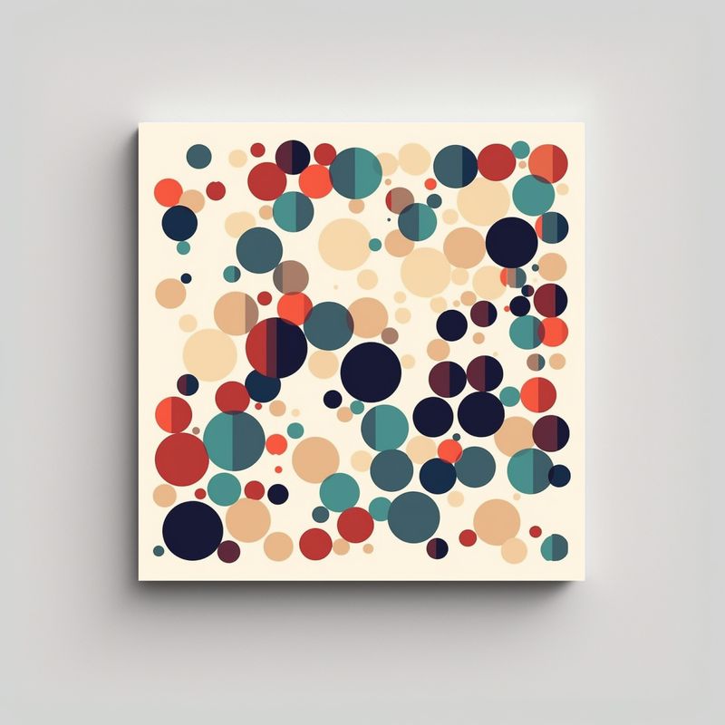 GENERICO - Cuadro Impreso Enigmático Con Patrones De Puntos 60x60 Cm