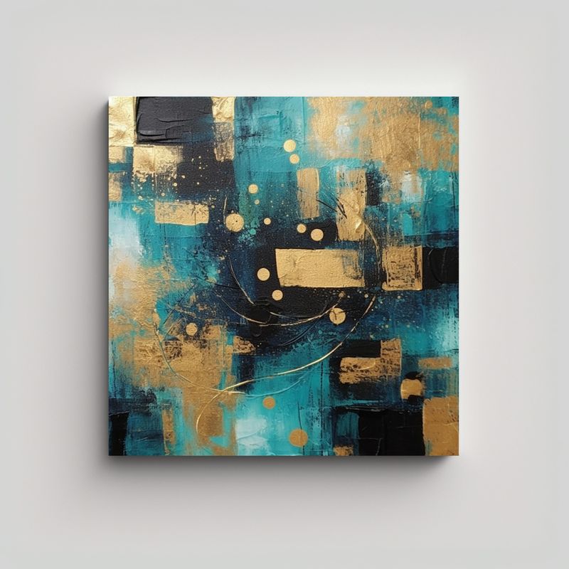 GENERICO - Arte De Pared Cuadro Impacto Visual Acuarela 70x70 Cm