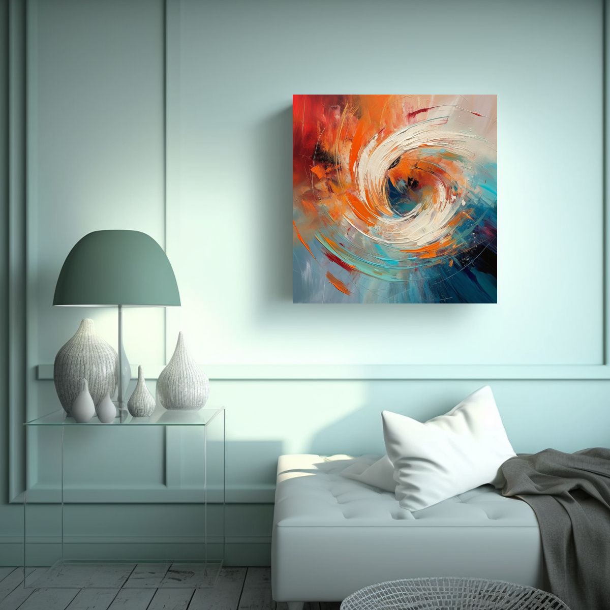 GENERICO - Pintura Abstracta Decorativa Arte Llamativo Que 70x70 Cm