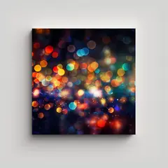 GENERICO - Cuadro Hermoso Con Fondo De Bokeh De Luces 50x50 Cm