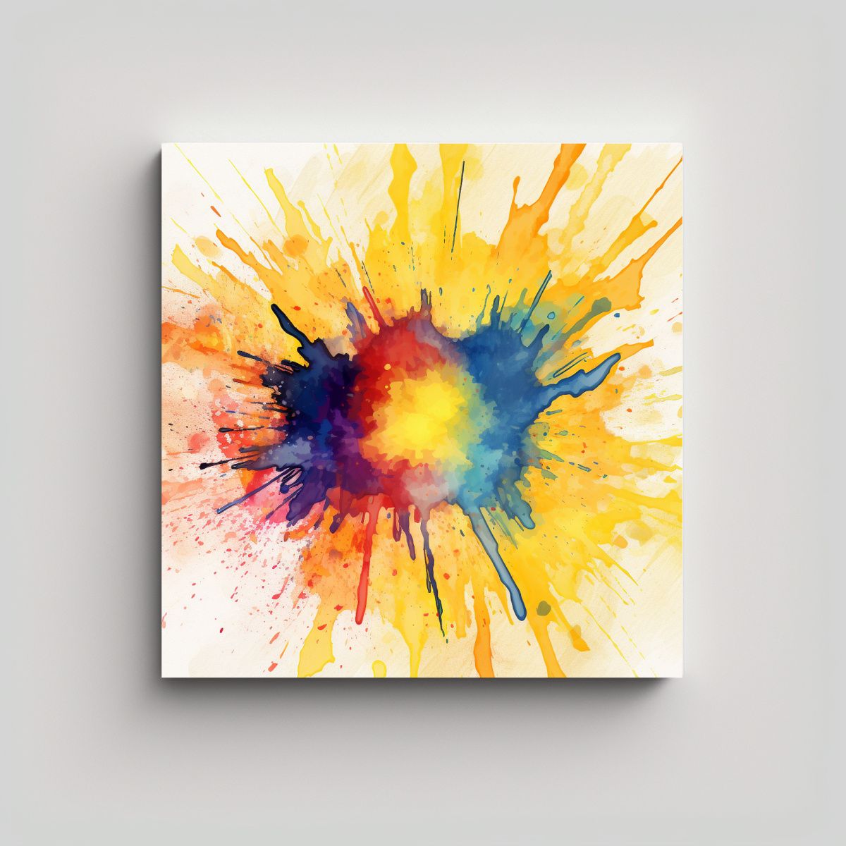 GENERICO - Pintura Decorativa De Alta Calidad En Amarillo 90x90 Cm