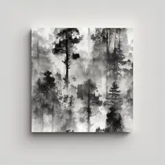 GENERICO - Pintura Al óleo En Lienzo Con Movimiento Floral 60x60 Cm