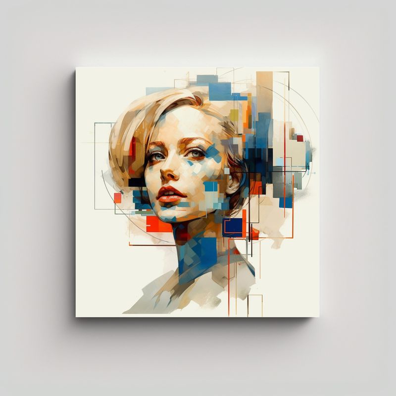 GENERICO - Pinturas Decorativas Deconstruccionismo De Canva 50x50 Cm