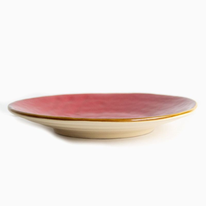 GENERICO - Plato de Cerámica  Rojo - 19 cm