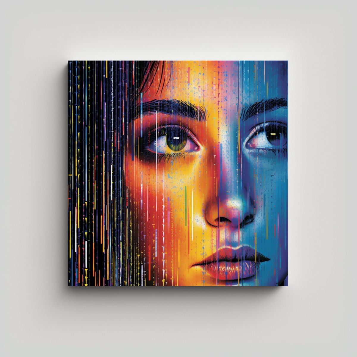 GENERICO - Cuadro Decorativo Moderno Con Detalles Del 80x80 Cm