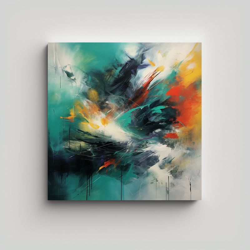 GENERICO - Cuadro Lienzo Decorativo Personalidad Pintura 80x80 Cm