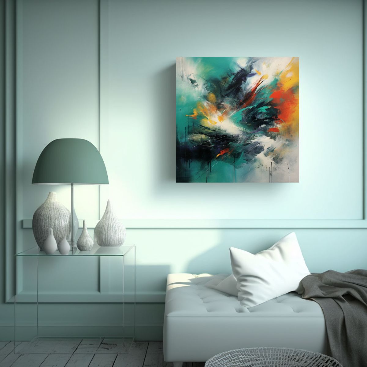 GENERICO - Cuadro Lienzo Decorativo Personalidad Pintura 60x60 Cm