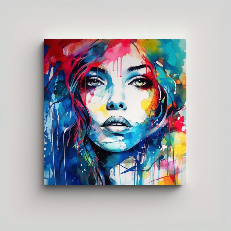 GENERICO - Pintura Decorativa De Chica Elfo Fusionada Con 90x90 Cm