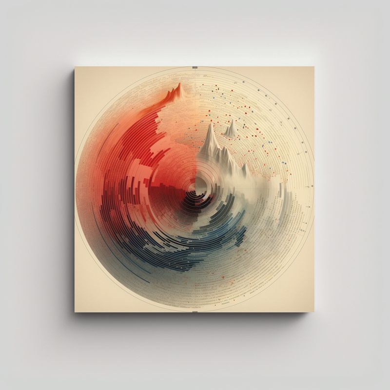 GENERICO - Lienzo Abstracto Para Información Visual Como 60x60 Cm
