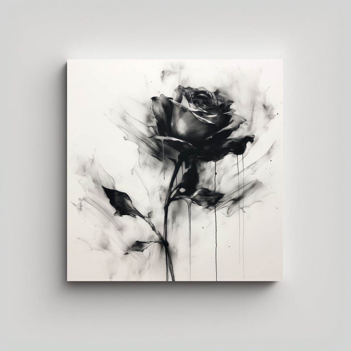 GENERICO - Cuadro Estilo Galería Amor Por Las Rosas En 80x80 Cm