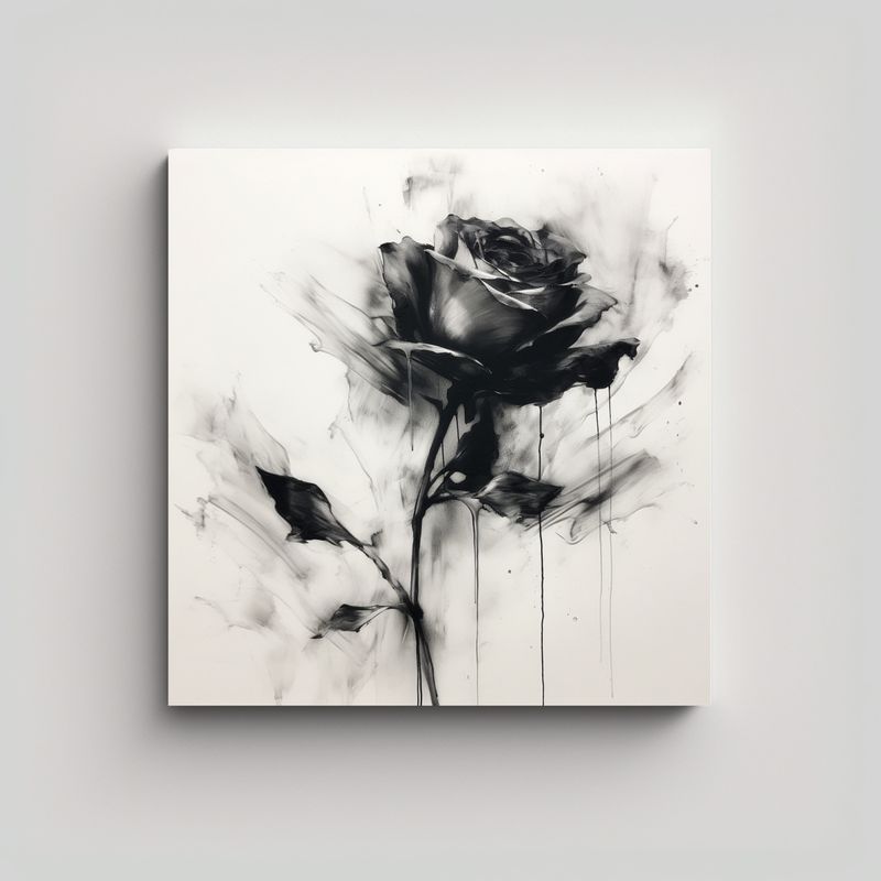 GENERICO - Cuadro Estilo Galería Amor Por Las Rosas En 50x50 Cm