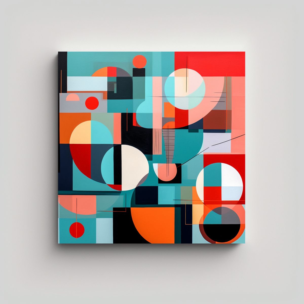 GENERICO - Pinturas Decorativas Actuales De Lienzo Abstracto 80x80 Cm