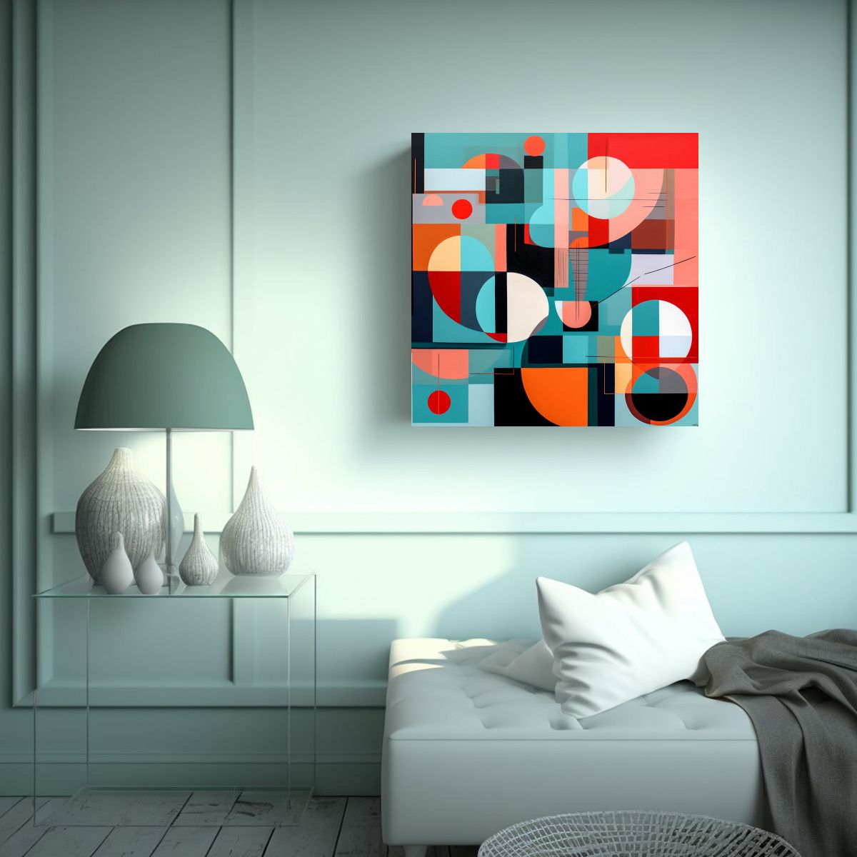 GENERICO - Pinturas Decorativas Actuales De Lienzo Abstracto 80x80 Cm