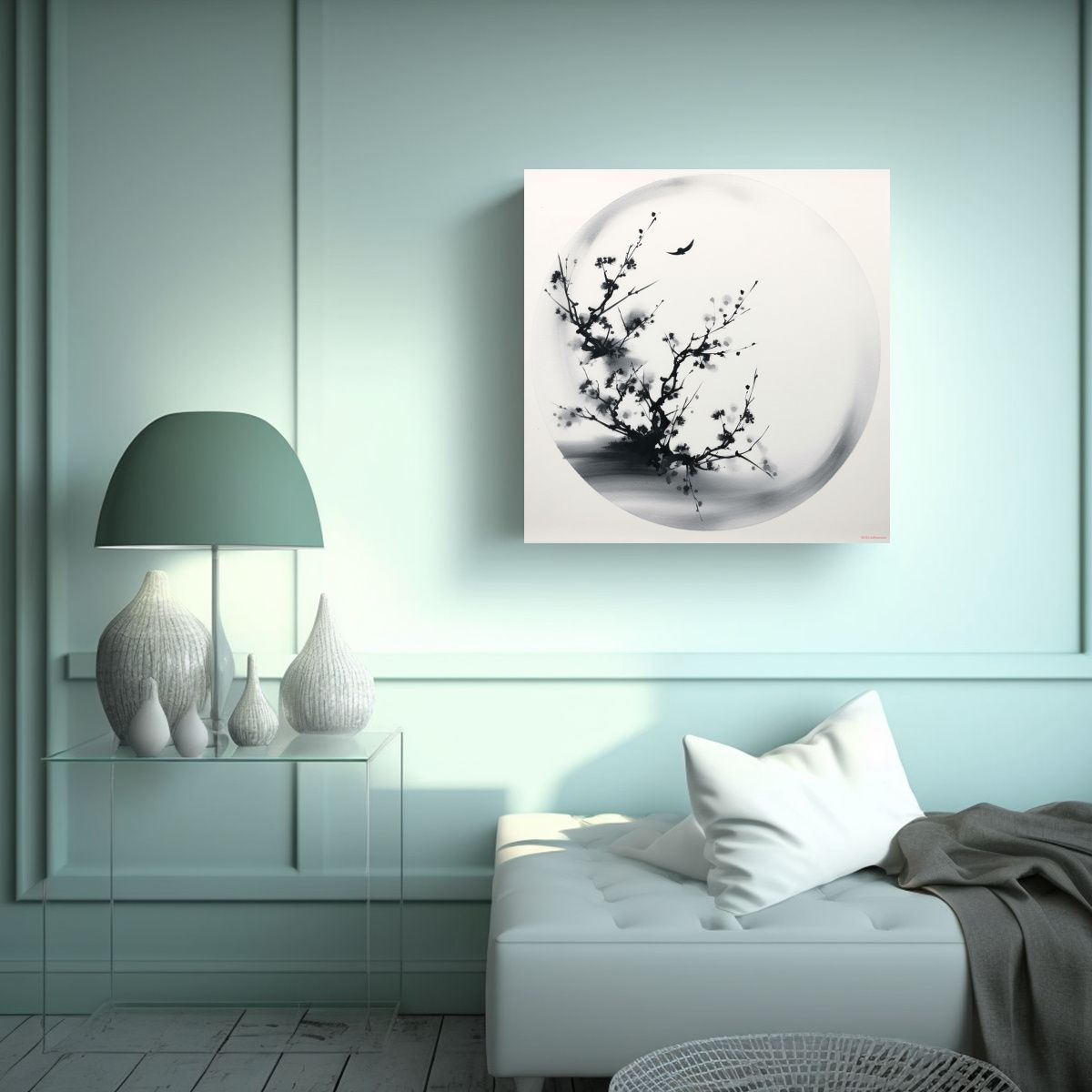 GENERICO - Pintura Cuadrada De Arte Calma Minimalista Con 70x70 Cm