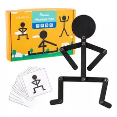 GENERICO - Rompe Cabeza Figura Wooden Man Montessori