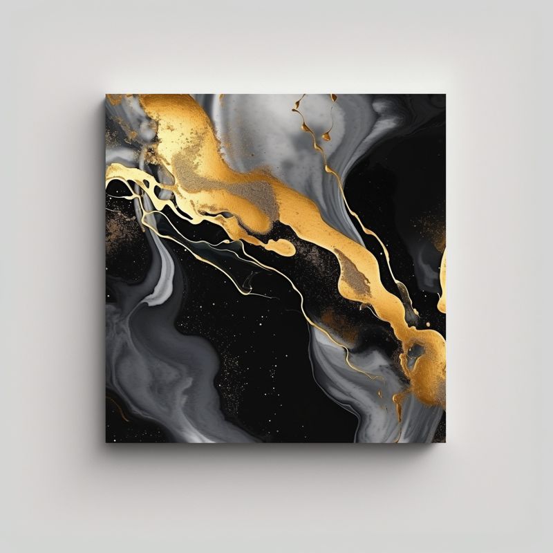 GENERICO - Pintura De Pared Abstracta Expresividad Acuarela 70x70 Cm