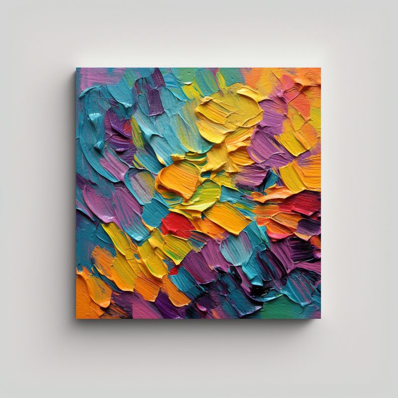 GENERICO - Cuadro Cuadro Abstracta De Textura Para 70x70 Cm