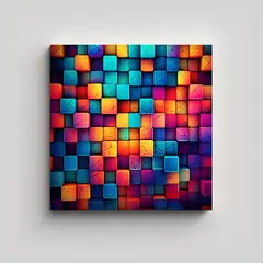 GENERICO - Pintura Decorativa Abstracta Y Futurista Con 80x80 Cm