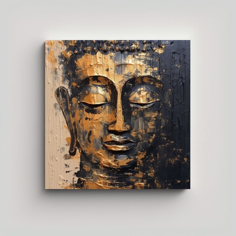 GENERICO - Pintura Decorativa Arte Creativa Abstracta 90x90 Cm